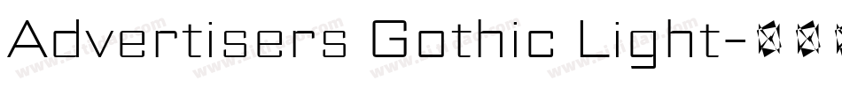 Advertisers Gothic Light字体转换